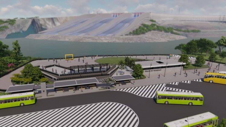 Em obras: Mirante do Vertedouro da Itaipu começa a ganhar um novo visual