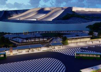 Em obras: Mirante do Vertedouro da Itaipu começa a ganhar um novo visual