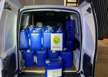 BPFRON apreende mil litros de agrotóxicos em Santa Terezinha de Itaipu