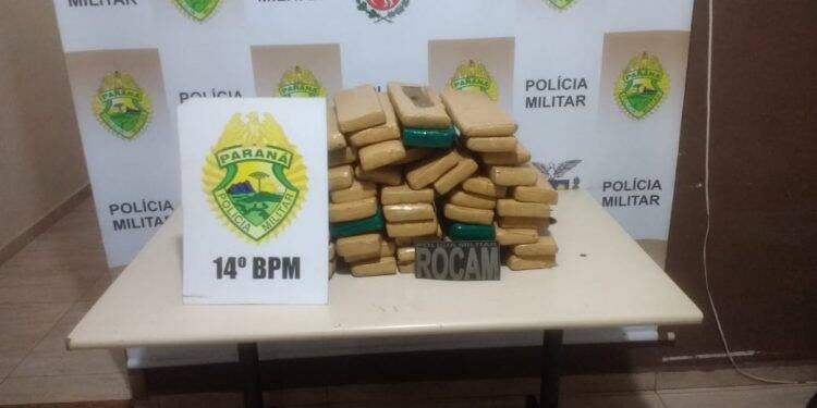 Polícia Militar apreende 50 quilos de maconha no Portal da Foz