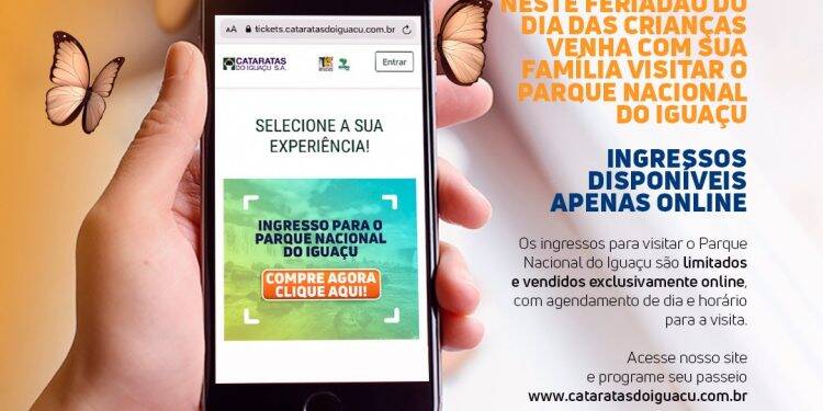 Compra de ingresso para visitar o Parque Nacional do Iguaçu é exclusiva pela internet