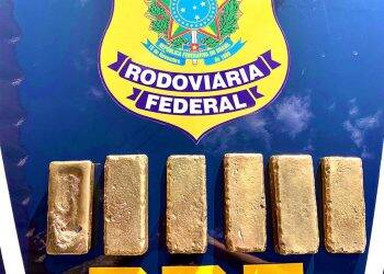 PRF apreende 6 quilos de ouro, avaliados em 2 milhões de reais, em Medianeira