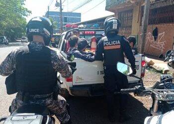 Polícia Nacional em Ciudad del Este faz operação contra flanelinhas