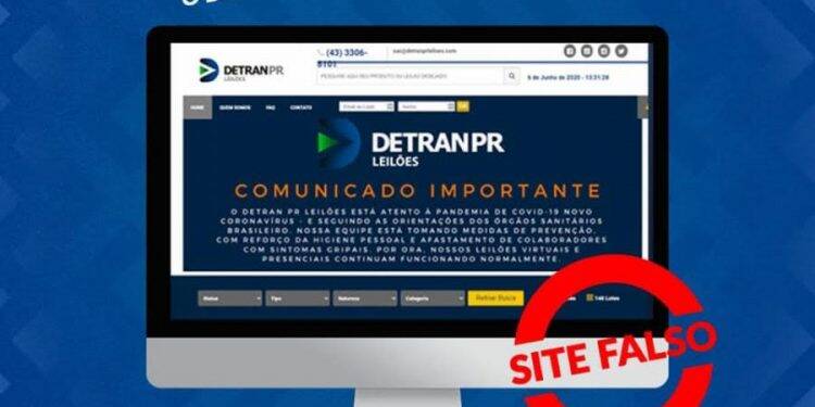 Estelionatários realizam falsos leilões de veículos com o nome do Detran-PR