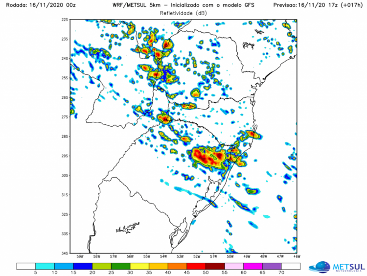 Novos temporais atingem o sul do Brasil nesta segunda-feira, 16