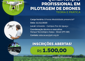 PTI abre inscrições para curso de qualificação profissional em pilotagem de drones