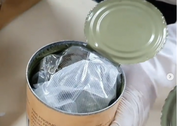 Latas de pêssego, que vinham dos Estados Unidos para Ciudad del Este, escondiam maconha “vip”