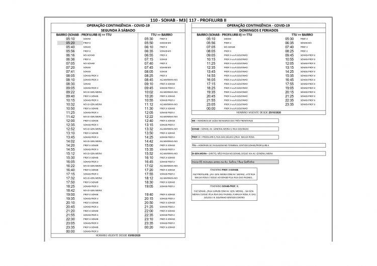 Transporte Coletivo retoma mais três linhas paralisadas antes da pandemia