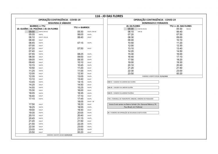 Transporte Coletivo retoma mais três linhas paralisadas antes da pandemia