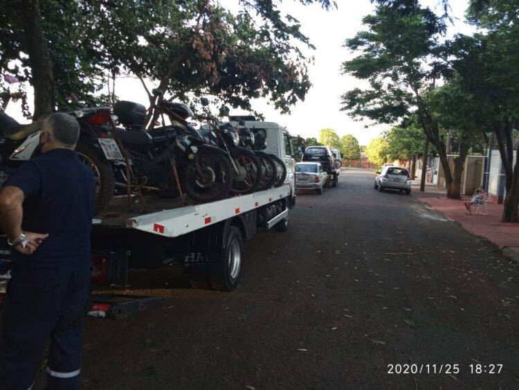 Operação Cavalo de Aço, do Foztrans, apreende 26 motos irregulares em Foz