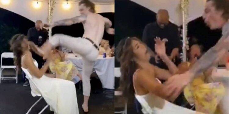 Noivo acerta chute na cara da amada e vídeo viraliza; assista