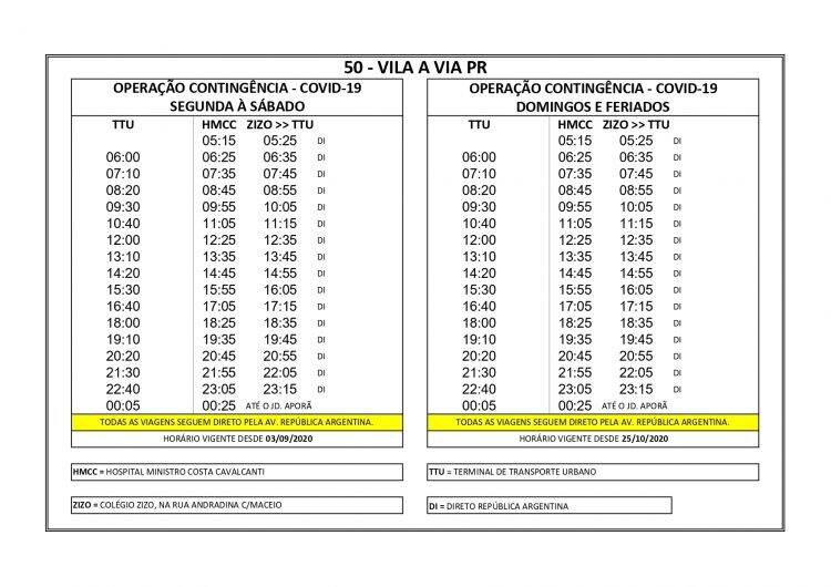 Transporte Coletivo terá 15 novos horários a partir desta sexta-feira, 04