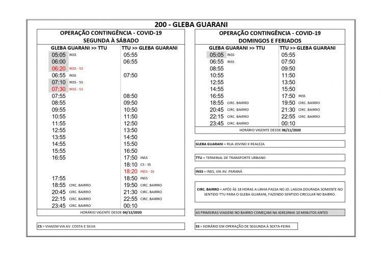 Transporte Coletivo terá 15 novos horários a partir desta sexta-feira, 04