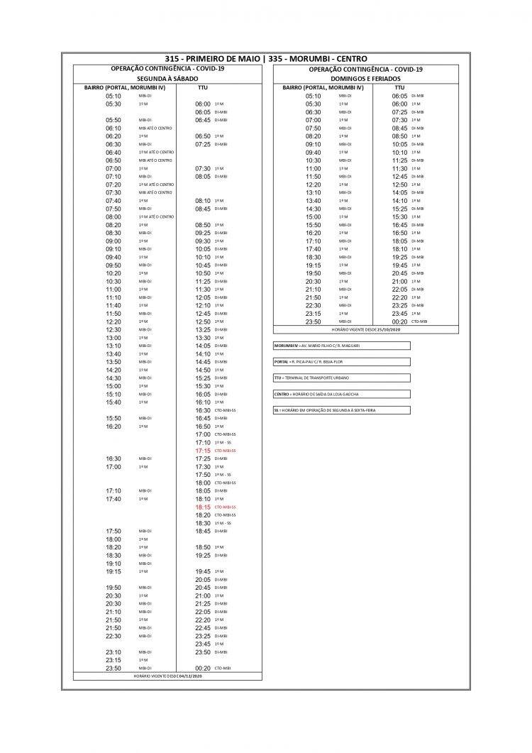 Transporte Coletivo terá 15 novos horários a partir desta sexta-feira, 04