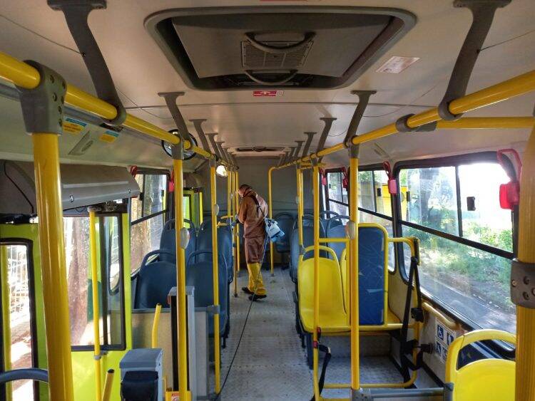 Ônibus de Foz passam a receber higienização extra no TTU