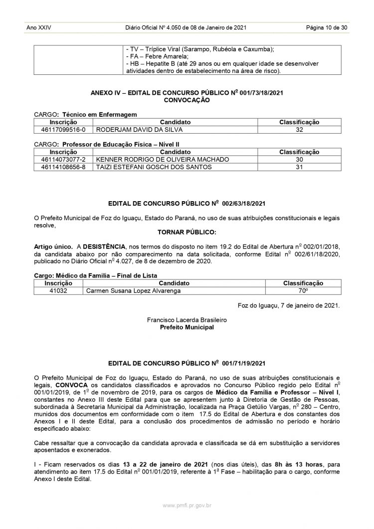 Veja a lista de professores convocados que foram aprovados no último concurso