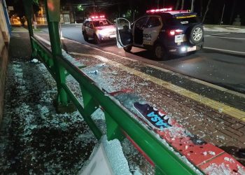 GM prende vândalo em flagrante quebrando pontos de ônibus no centro