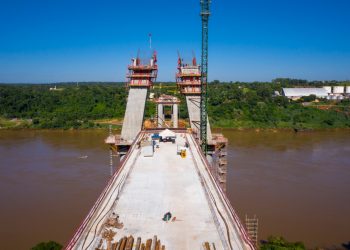 Apesar da chuva de janeiro, obras na Ponte da Integração seguem no cronograma