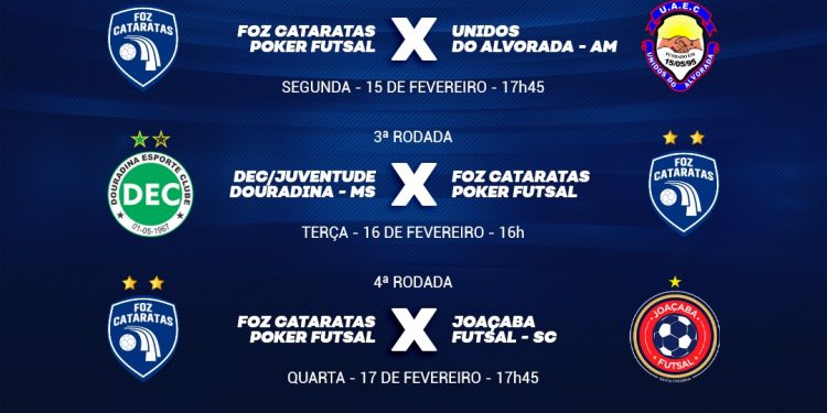 Foz Cataratas Poker Futsal estreia na Taça Basil nesta segunda, 15, às 17h45