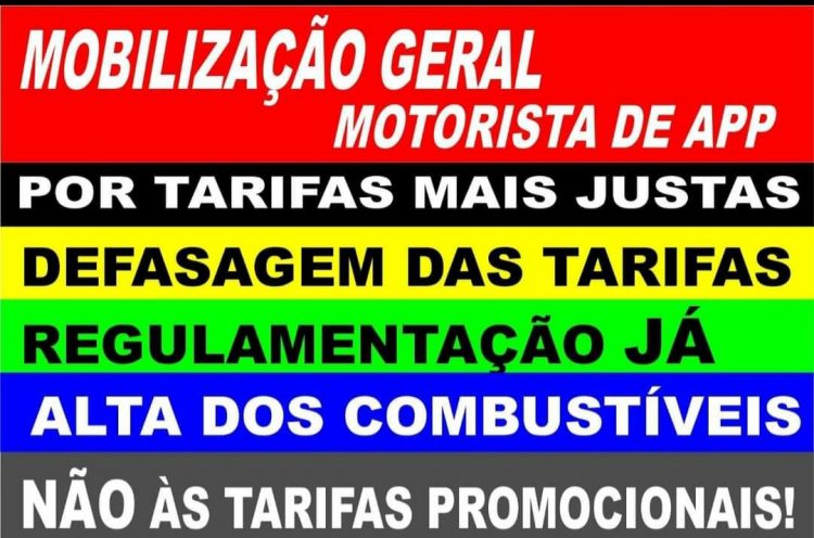 Motoristas de aplicativos protestam em Foz e dizem que trabalho está inviável
