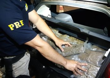 PRF apreende mais de 40 kg de maconha em veículo em STI