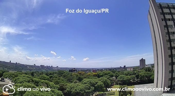 Foz ganha câmera de monitoramento climático, disponível ao vivo e gratuitamente na internet