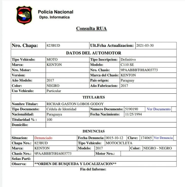 Guarda Municipal apreende adolescente com moto furtada no Paraguai