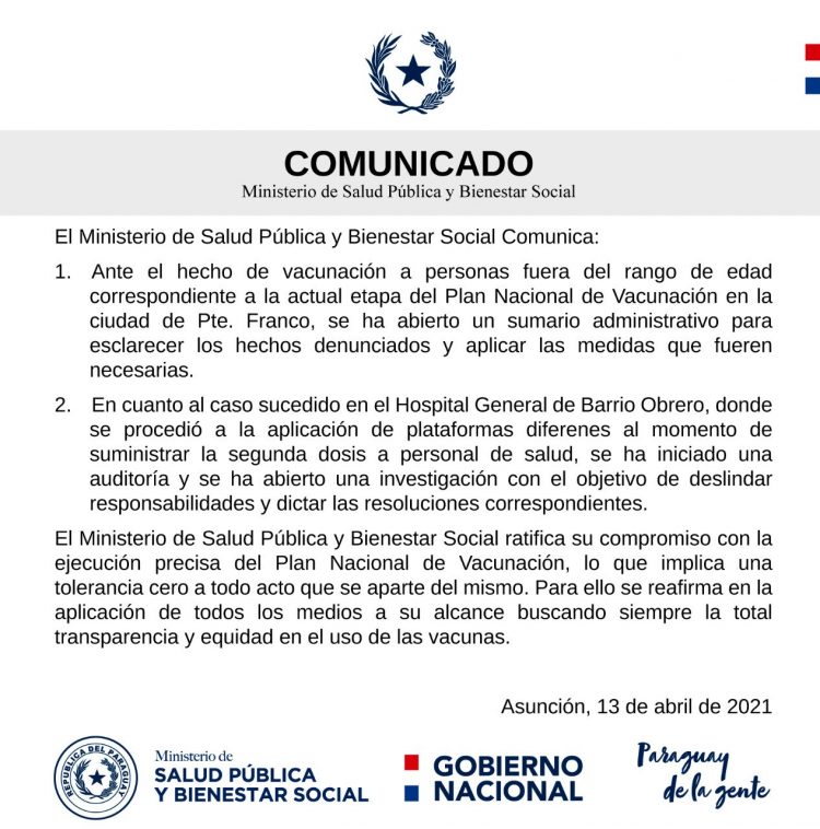 Menores de 85 anos estariam sendo vacinados em Presidente Franco