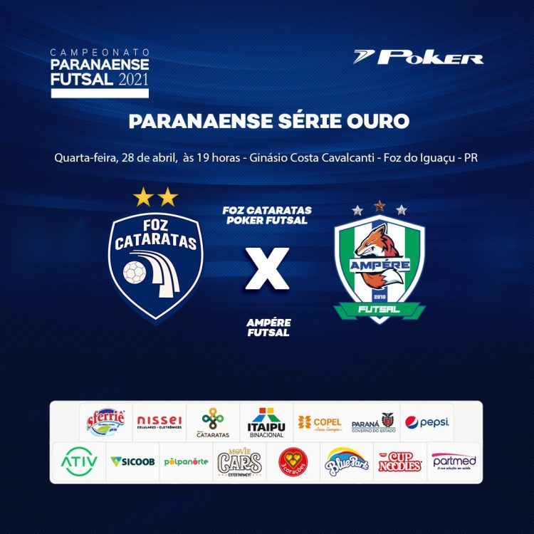 Foz Cataratas Poker Futsal enfrenta o Ampére nesta quarta