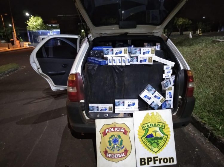 Policiais apreendem veículo com cigarros em Santa Terezinha