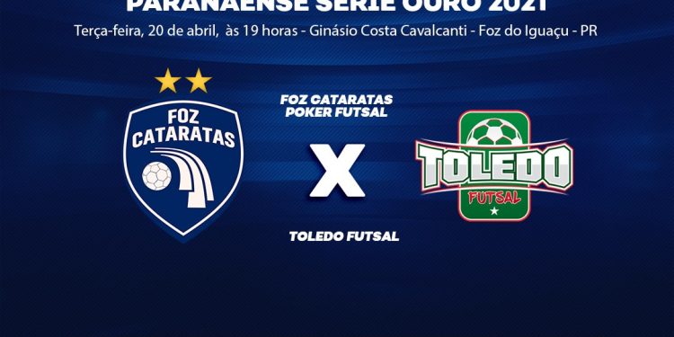 Foz Cataratas Poker Futsal joga contra o Toledo nesta terça