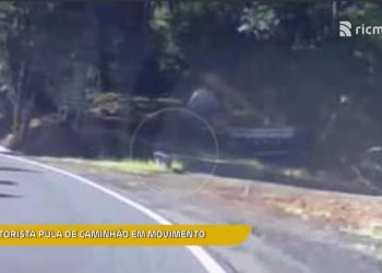 Vídeo: motorista pula de caminhão em movimento antes de grave acidente no sudoeste