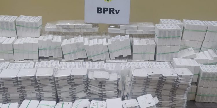 PM apreende eletrônicos oriundos do Paraguai