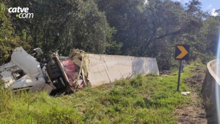 Caminhão carregado com 16 toneladas de frango é saqueado na BR-277