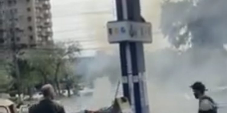 Bomba de posto de combustível incendeia em Foz do Iguaçu