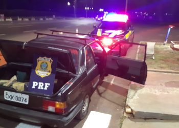 Em duas ocorrências, PRF apreende 261 Kg de maconha após fuga e acompanhamento tático na BR-277