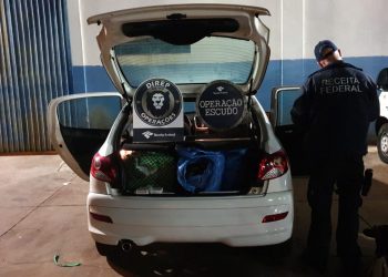 Receita Federal e Polícia Federal apreendem drogas e eletrônicos no posto de fiscalização de Santa Terezinha