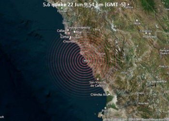 Tremor de magnitude 6 atinge a costa central do Peru