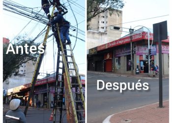 Emaranhado de fios em Cidade do Leste estão com os dias contados