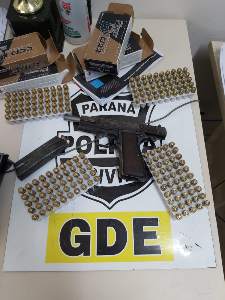 Polícia Civil apreende pistola 9MM e 200 munições do mesmo calibre