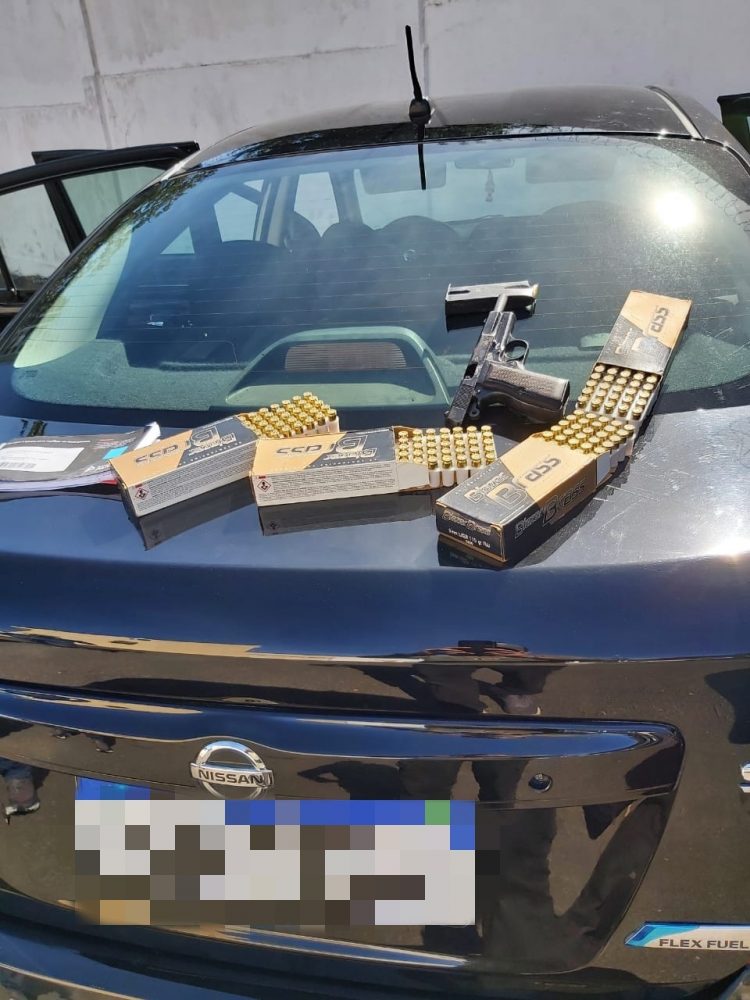 Polícia Civil apreende pistola 9MM e 200 munições do mesmo calibre