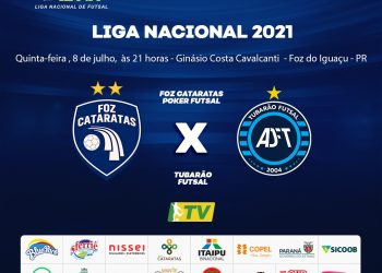 Foz Cataratas Poker Futsal recebe o Tubarão Futsal nesta quinta