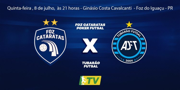 Foz Cataratas Poker Futsal recebe o Tubarão Futsal nesta quinta