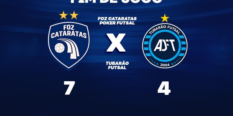 Foz Cataratas Poker Futsal vence de virada o Tubarão e mantém liderança no grupo C da Liga