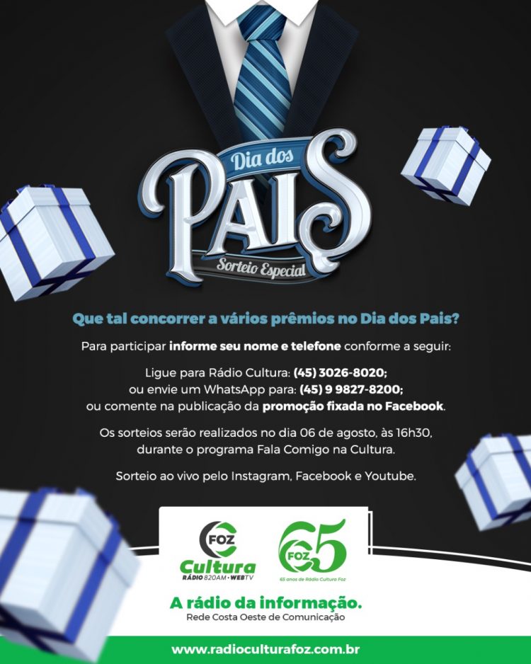 QUE TAL SURPREENDER SEU PAIZÃO NO DIA DELE? SAIBA COMO!