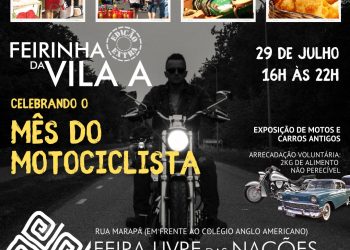 Feirinha da Vila terá edição especial nesta quinta-feira (29) em celebração ao Mês do Motociclista