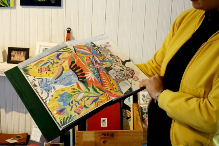 Artistas do Iguaçu: Com cores, símbolos e mistura de povos, Cleise Vidal pinta quadros sobre as sutilezas do mundo