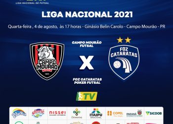 Foz Cataratas Futsal disputa liderança contra o Campo Mourão pela Liga Nacional