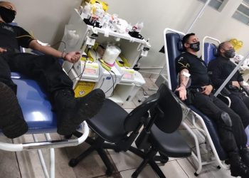 Ação Social: Policiais Penais do SOE doam sangue no Hemonúcleo de Foz