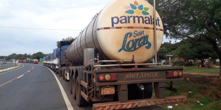 Greve de caminhoneiros paraguaios é responsável por queda de 30% nas vendas de laticínios